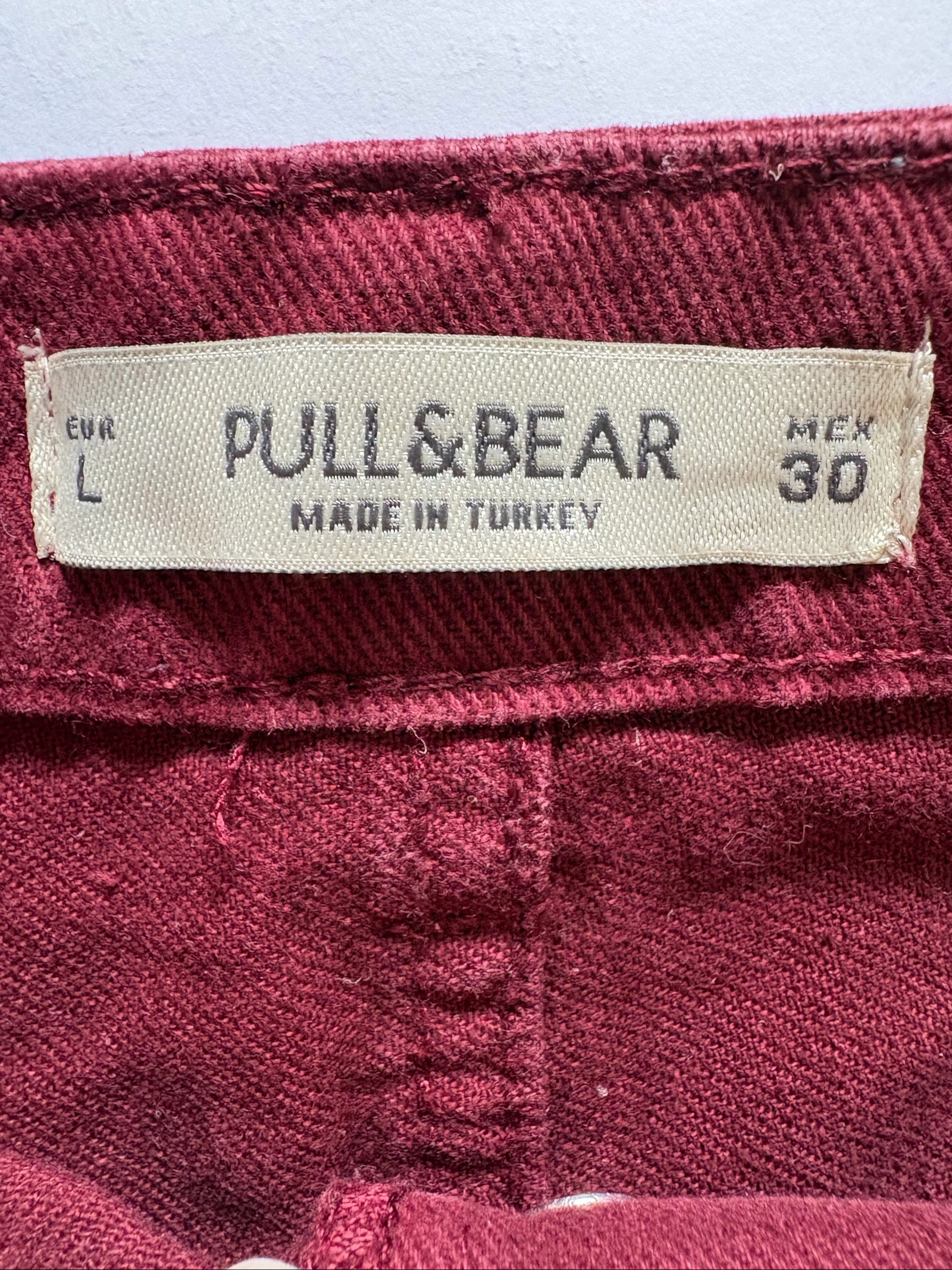 Pull&Bear burgundy denim skirt size 40 – photo 3